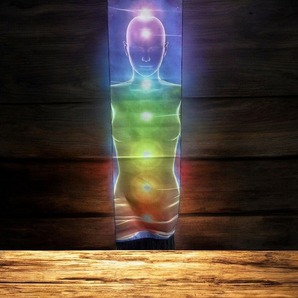 Luminous Chakra Female Body‎ Tapestry